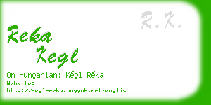 reka kegl business card