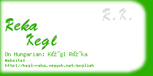 reka kegl business card